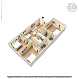 3 Bed 2 Bath Lux Reno 280 floor plan